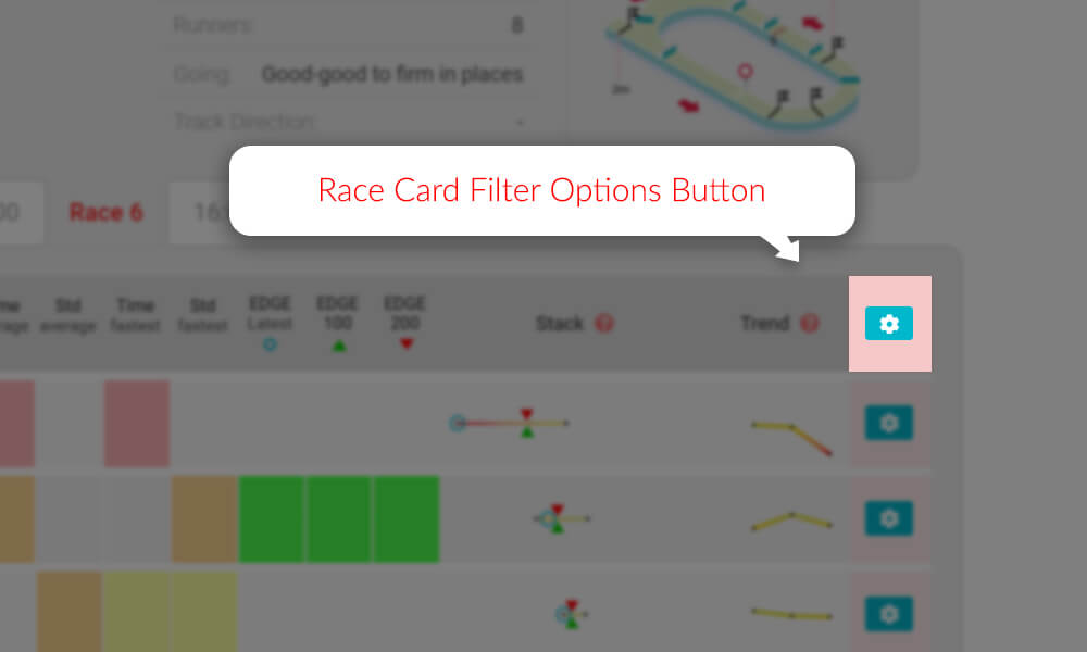 Sample Race Card Filter Options Button - TrackMate